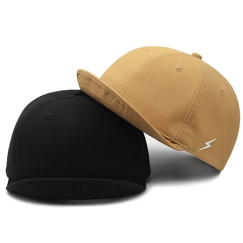 KOOPER™ Short Brim Snapback Cap – Unisex Cotton Hat