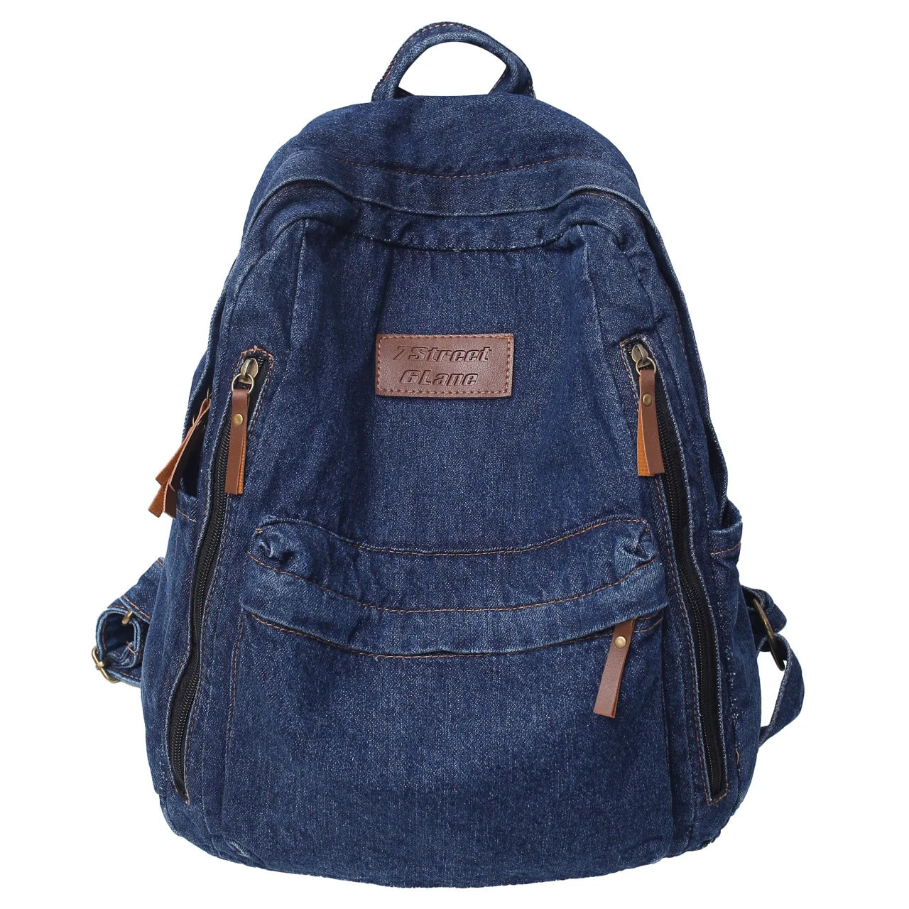 KOOPER™ Denim School Backpack – Trendy Multi-Pocket Large-Capacity Jeans Bag