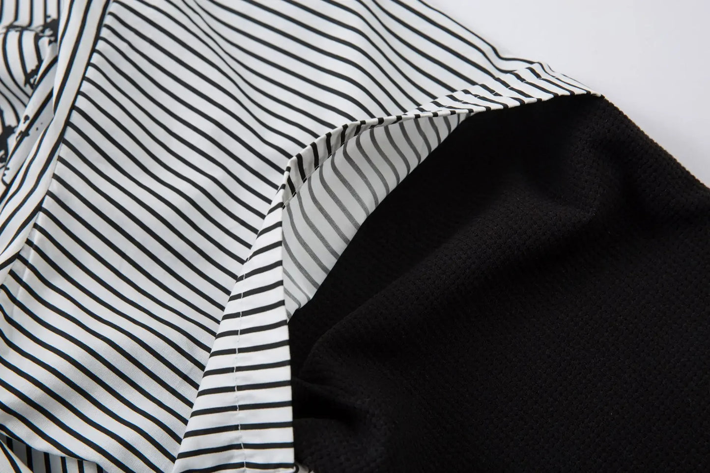 KOOPER™ Retro American Striped Shirt – Abstract Pattern Long Sleeve Streetwear