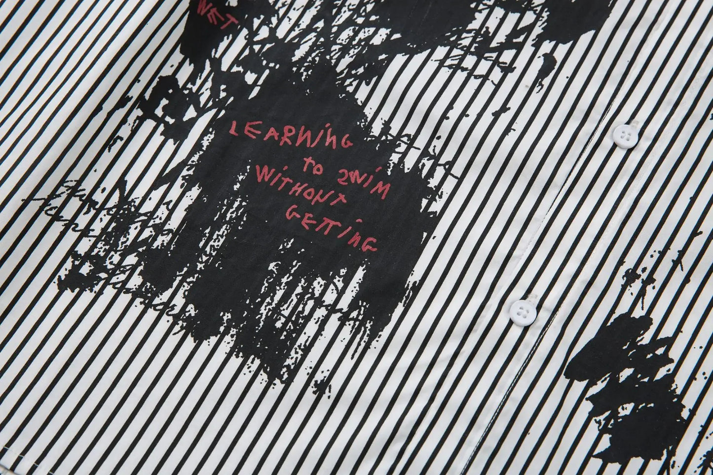 KOOPER™ Retro American Striped Shirt – Abstract Pattern Long Sleeve Streetwear