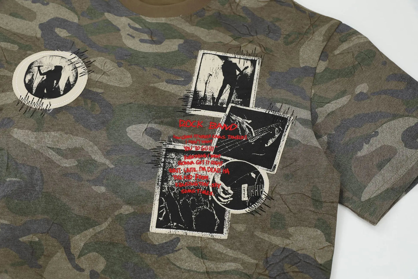 KOOPER™ Camouflage Cargo T-Shirt – High Street Tactical Vintage Tee for Men