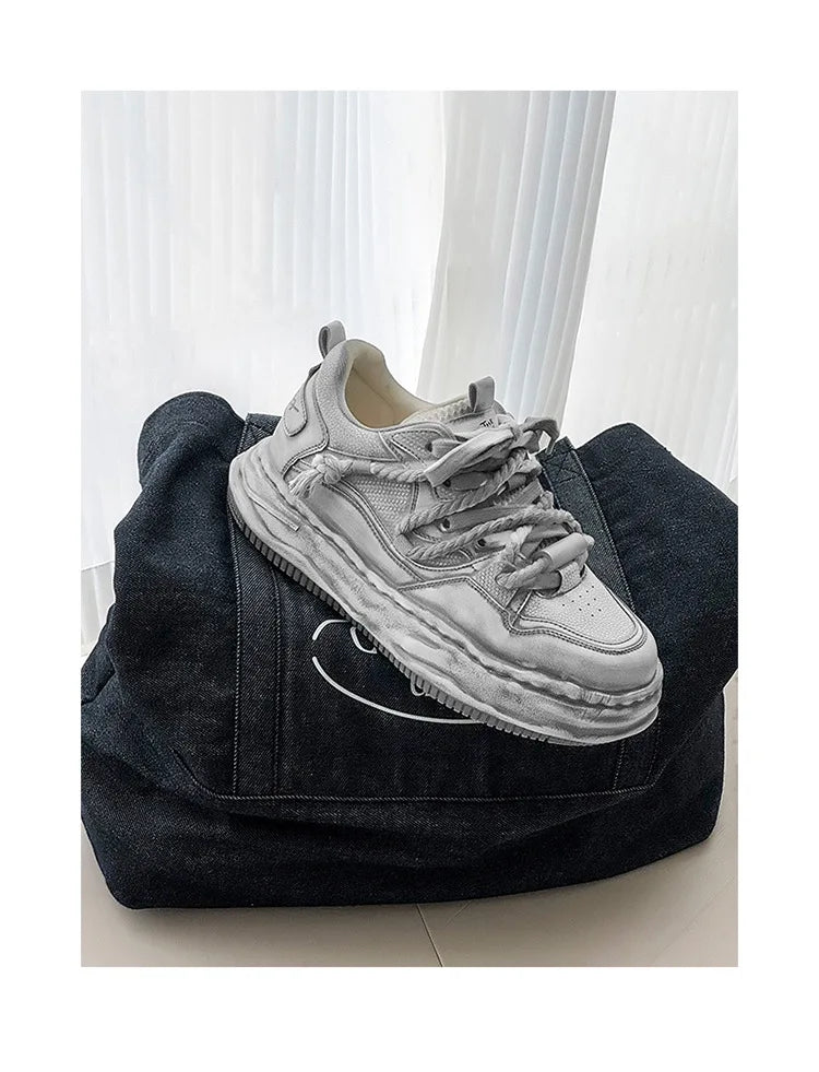 KOOPER™ Retro Y2K Dirty Punk Skate Sneakers – Unisex Platform Streetwear