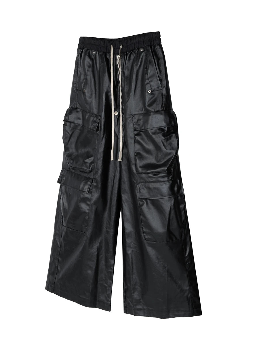 KOOPER™ RO Style Multi-Pocket Workwear Pants – High-Waisted Wide-Leg Casual Trousers