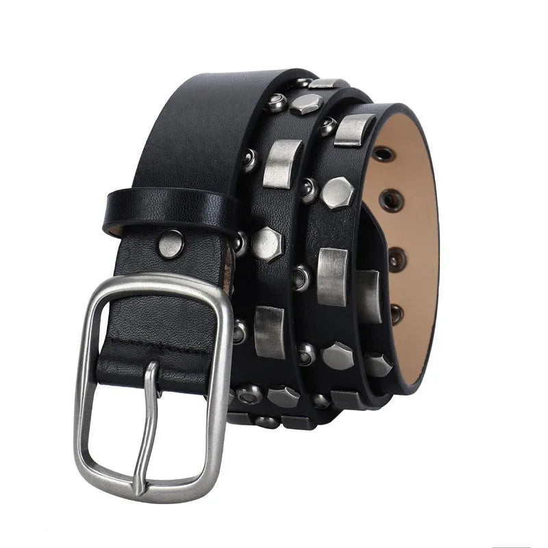 KOOPER™ Luxury Rhinestone Leather Belt – Unisex Studded Designer Waistband
