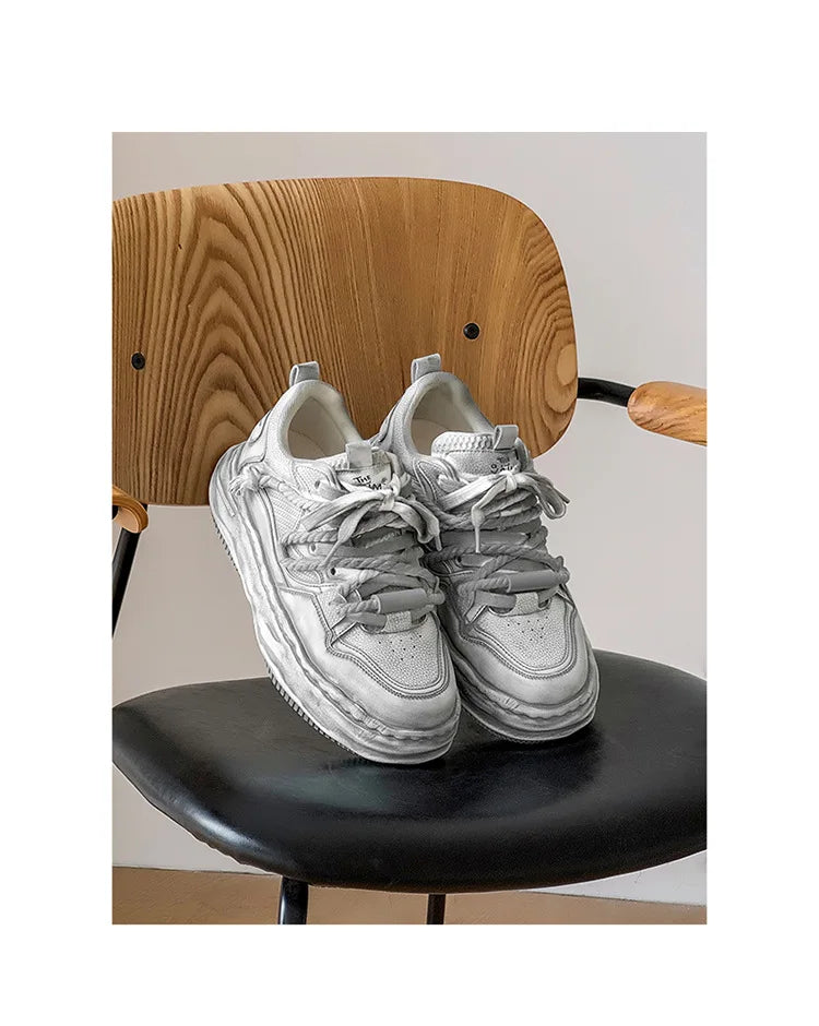 KOOPER™ Retro Y2K Dirty Punk Skate Sneakers – Unisex Platform Streetwear