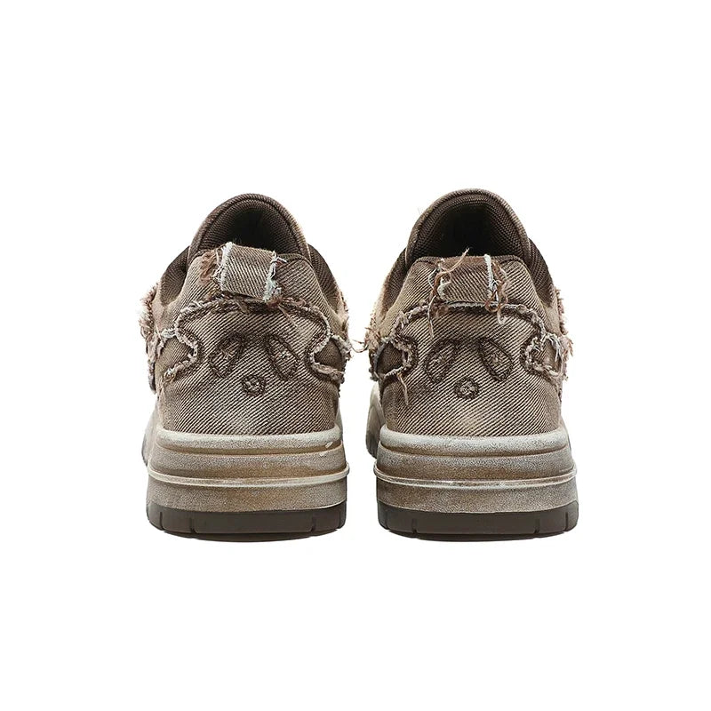 KOOPER™ Retro Denim Skate Sneakers – Unisex Canvas Sports & Casual Shoes