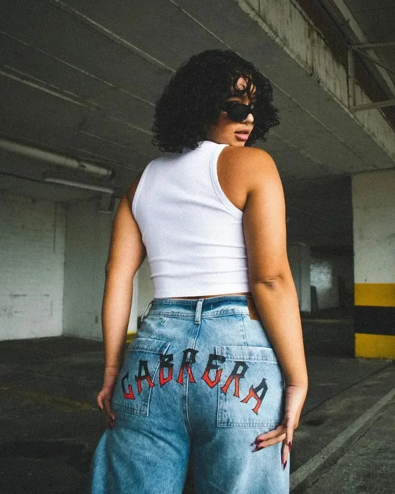 KOOPER™ Y2K Baggy Anime Jeans – Harajuku Vintage Wide-Leg Streetwear