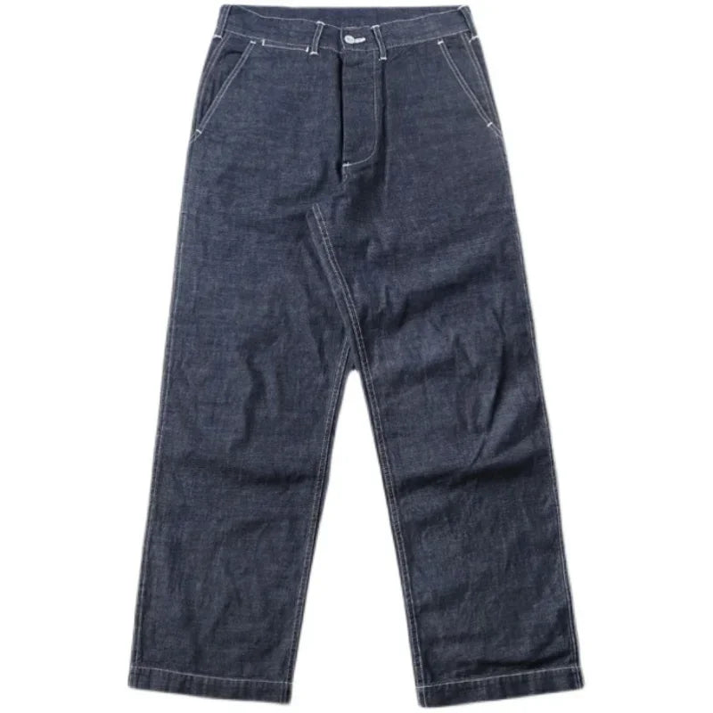 KOOPER™ Bronson CCC P40 Selvedge Denim Dungarees – Military Utility Loose Fit Jeans