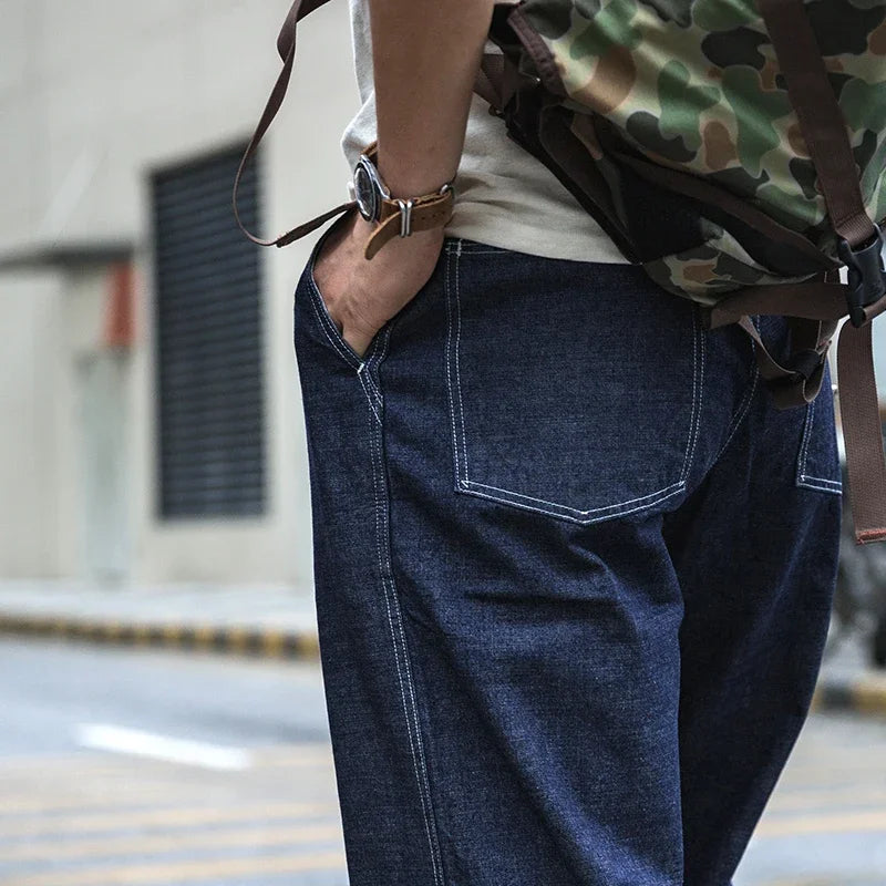 KOOPER™ Bronson CCC P40 Selvedge Denim Dungarees – Military Utility Loose Fit Jeans