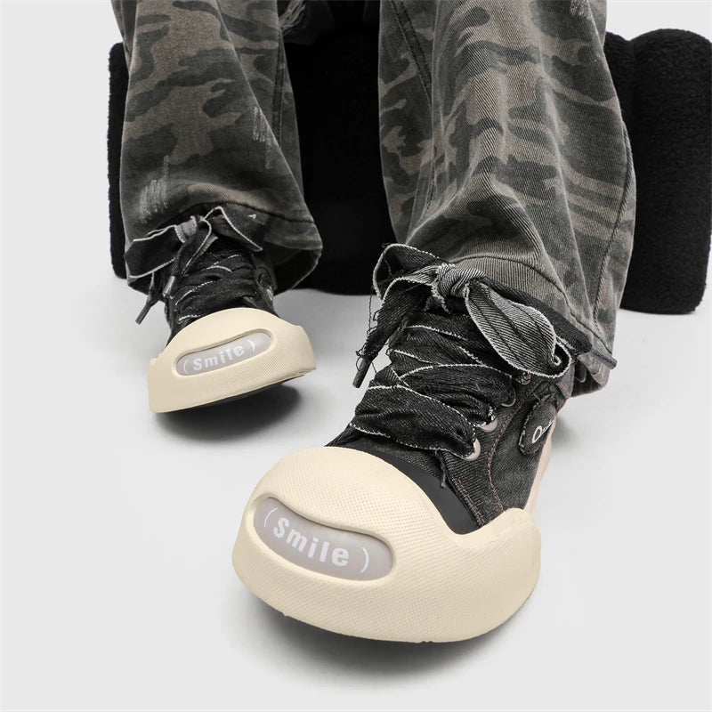 KOOPER™ Low-Top Niche Canvas Platform Sneakers – Unisex Breathable Summer Shoes