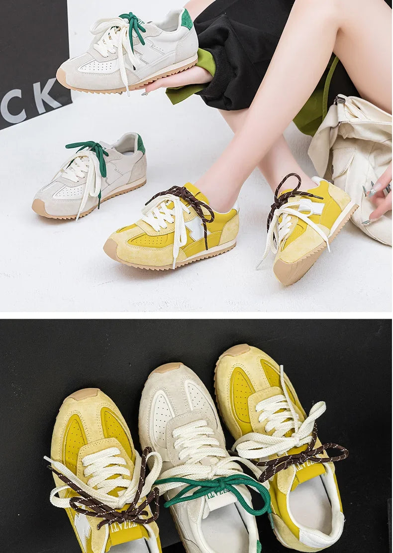 KOOPER™ Spring Summer Leather German Trainer – Lightweight & Wear-Resistant Casual Sneakers