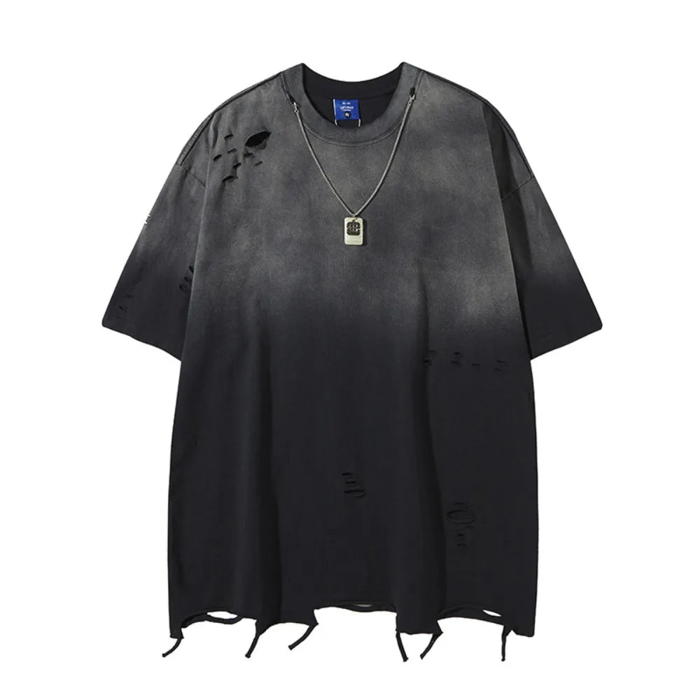 KOOPER™ Washed & Distressed High Street Tee – American Necklace Style