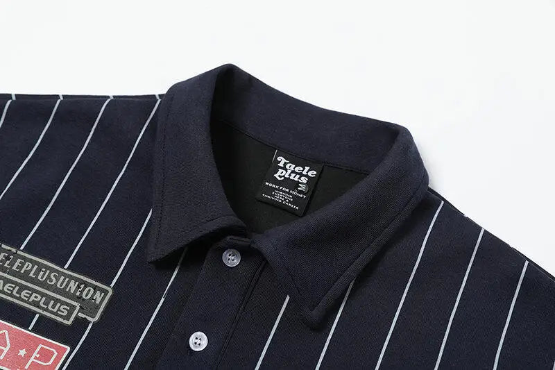 KOOPER™ Spring Casual Baseball Stripe Sweatshirt – Oversized Streetwear Pullover