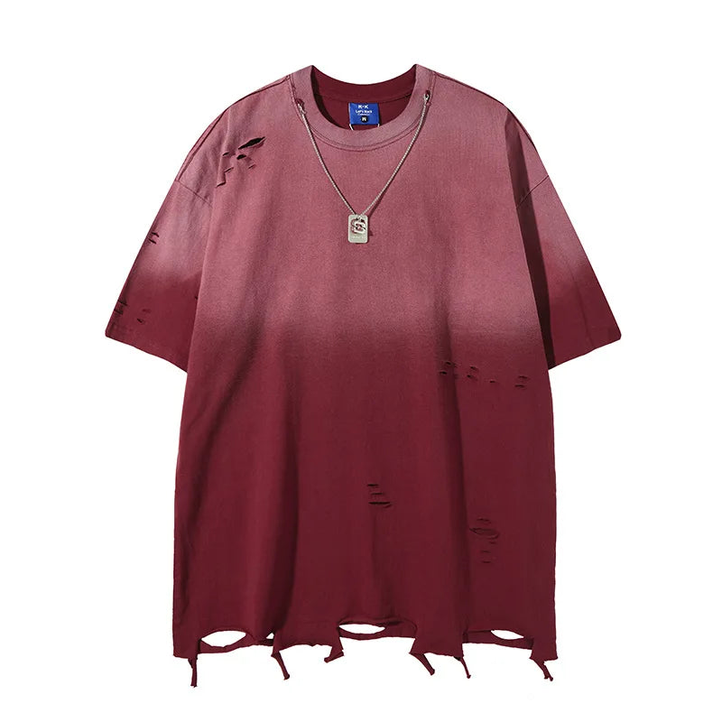 KOOPER™ Washed & Distressed High Street Tee – American Necklace Style