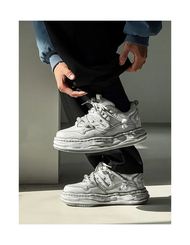 KOOPER™ Retro Y2K Dirty Punk Skate Sneakers – Unisex Platform Streetwear