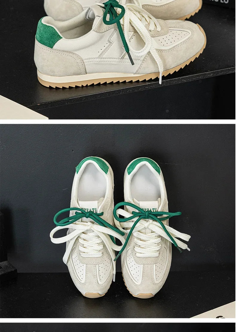 KOOPER™ Spring Summer Leather German Trainer – Lightweight & Wear-Resistant Casual Sneakers