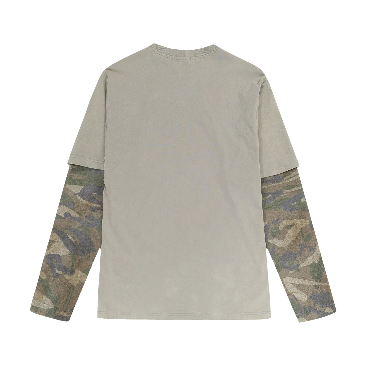 KOOPER™ Luxury Retro Rock Graffiti Shirt – Fake Two-Piece Camouflage Long Sleeve Tee