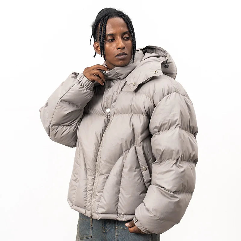 KOOPER™ Winter Hooded Down Jacket – Thick Warm Streetwear for Cold Days