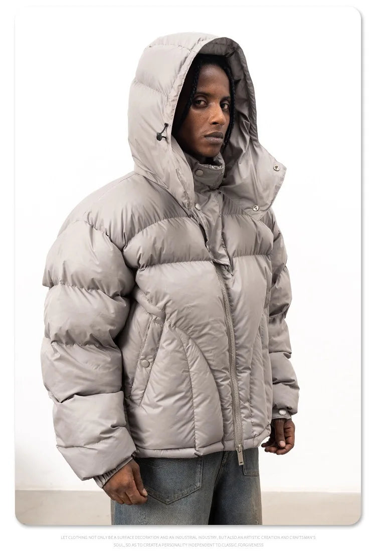 KOOPER™ Winter Hooded Down Jacket – Thick Warm Streetwear for Cold Days