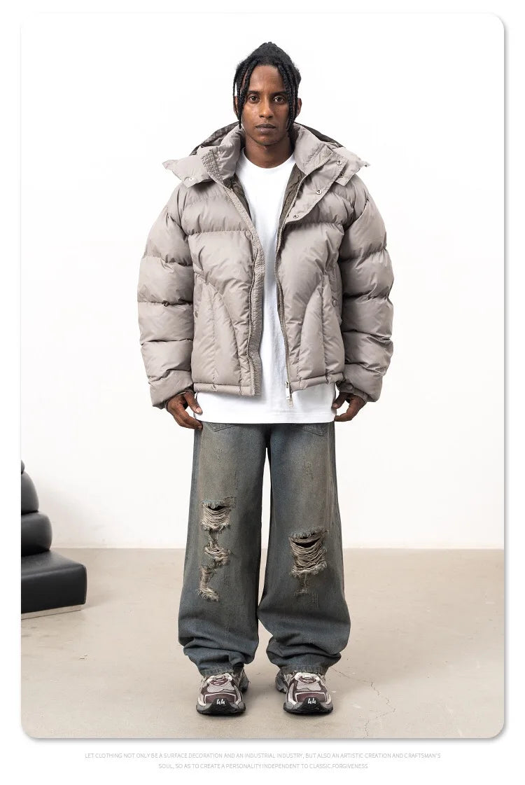 KOOPER™ Winter Hooded Down Jacket – Thick Warm Streetwear for Cold Days