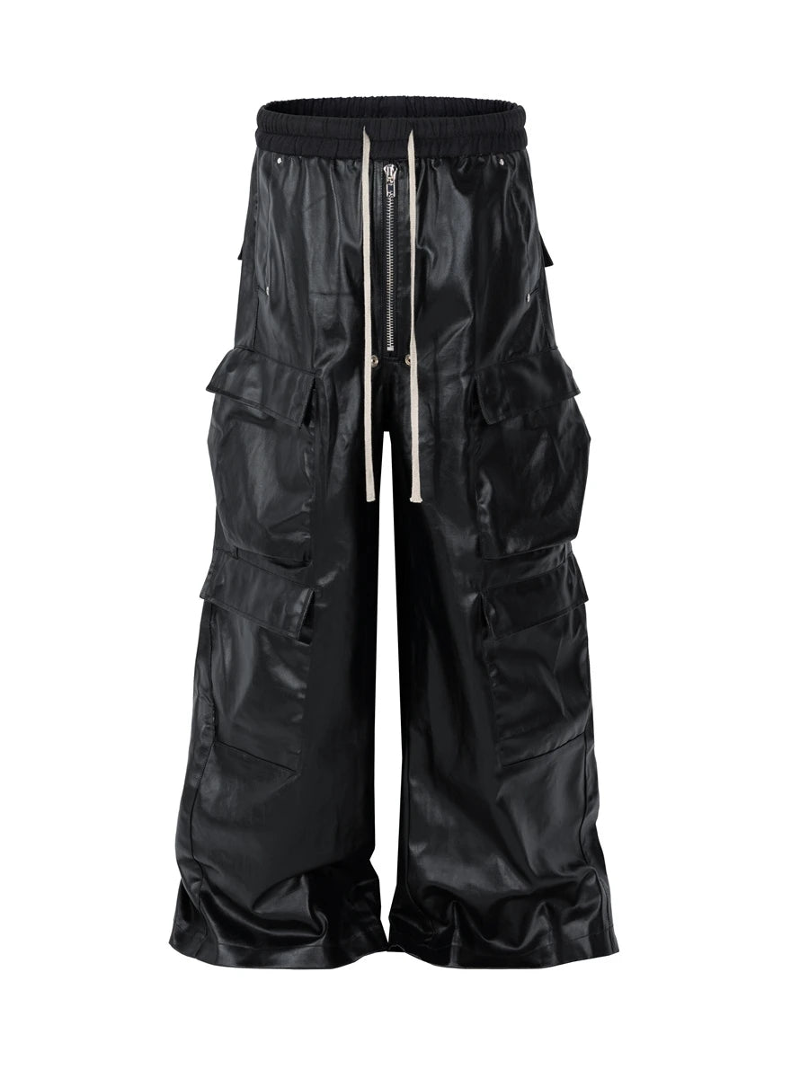 KOOPER™ RO Style Multi-Pocket Workwear Pants – High-Waisted Wide-Leg Casual Trousers