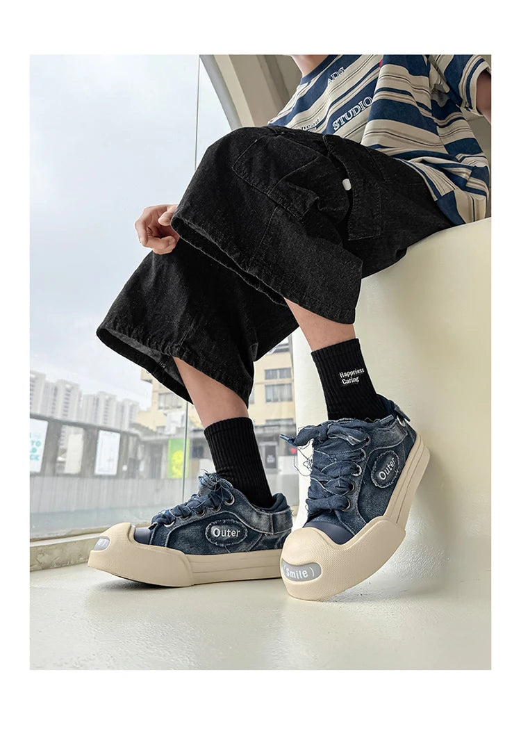 KOOPER™ Low-Top Niche Canvas Platform Sneakers – Unisex Breathable Summer Shoes
