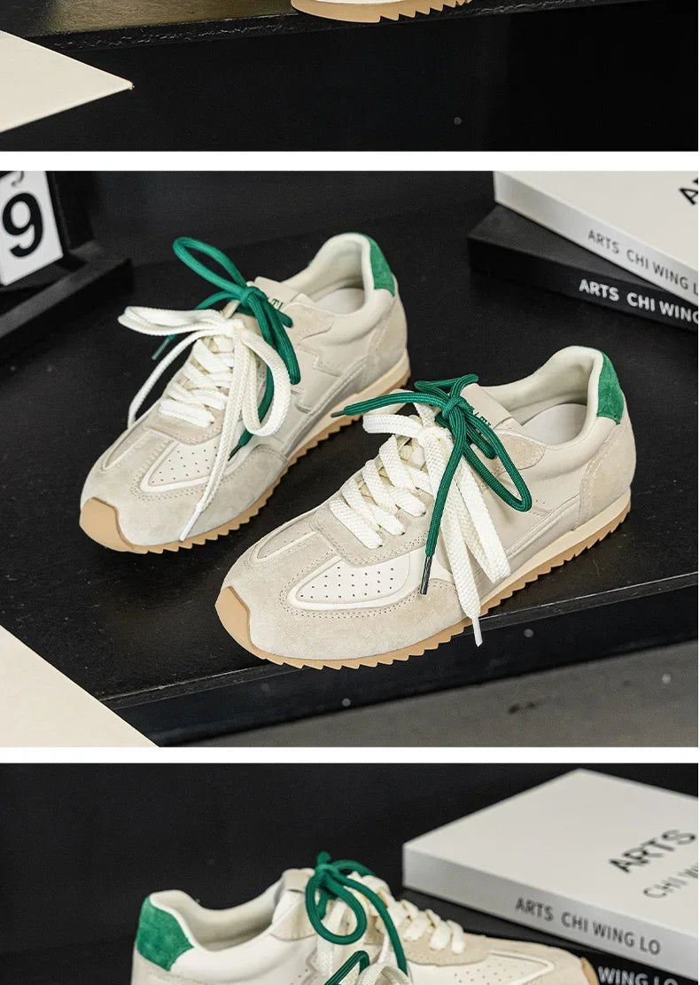 KOOPER™ Spring Summer Leather German Trainer – Lightweight & Wear-Resistant Casual Sneakers