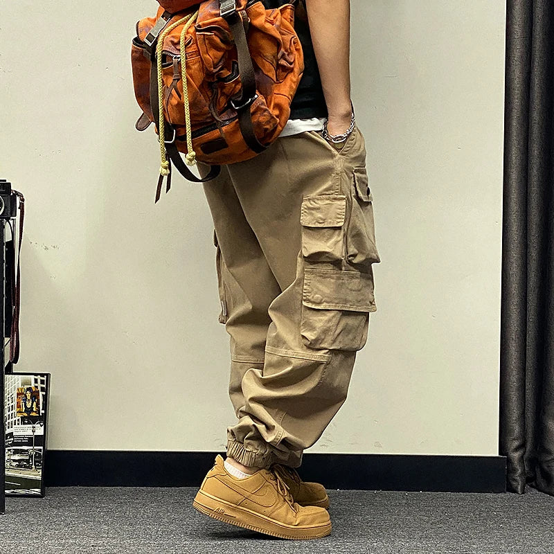 KOOPER™ American Workwear Cargo Pants – Loose Harajuku Style with Multi-Pockets