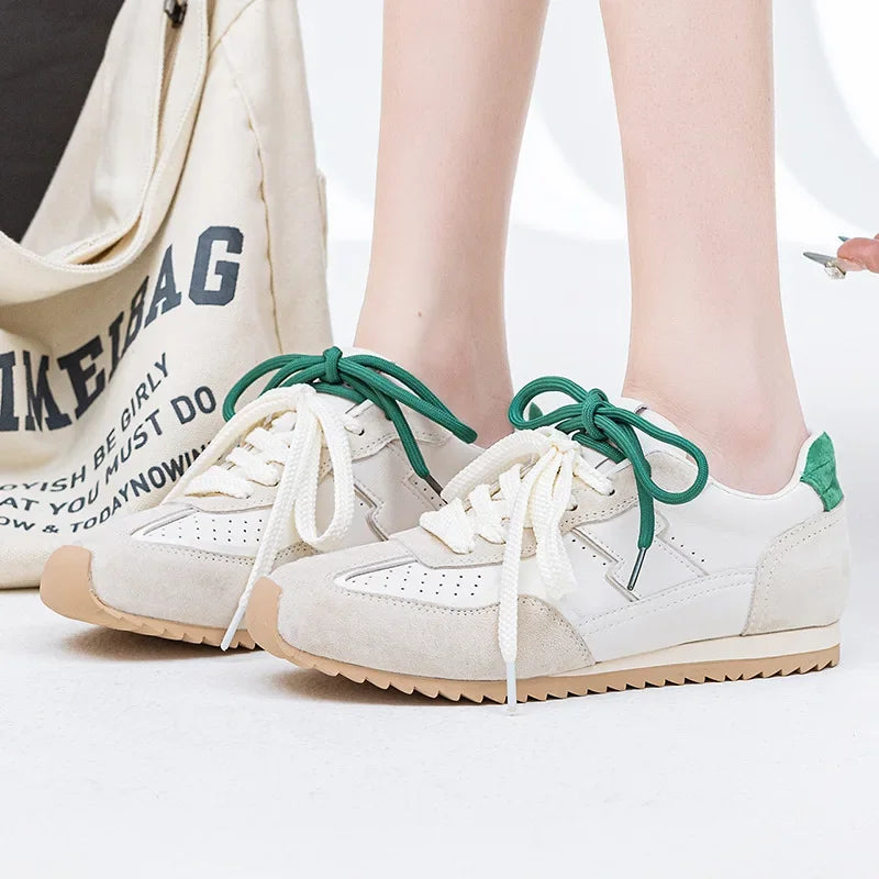 KOOPER™ Spring Summer Leather German Trainer – Lightweight & Wear-Resistant Casual Sneakers