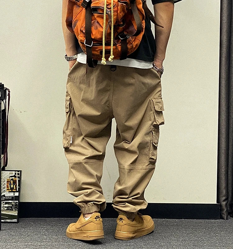 KOOPER™ American Workwear Cargo Pants – Loose Harajuku Style with Multi-Pockets