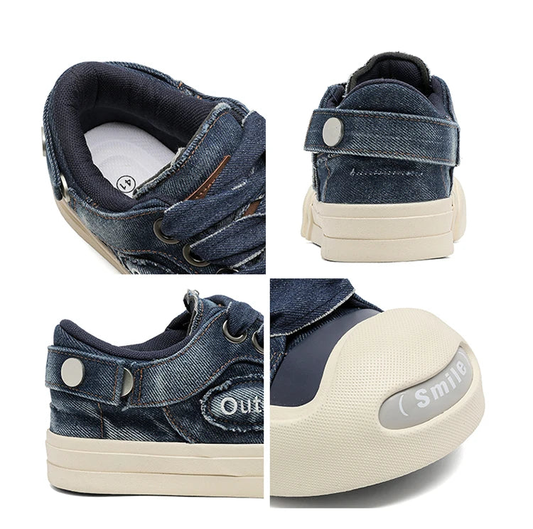 KOOPER™ Low-Top Niche Canvas Platform Sneakers – Unisex Breathable Summer Shoes