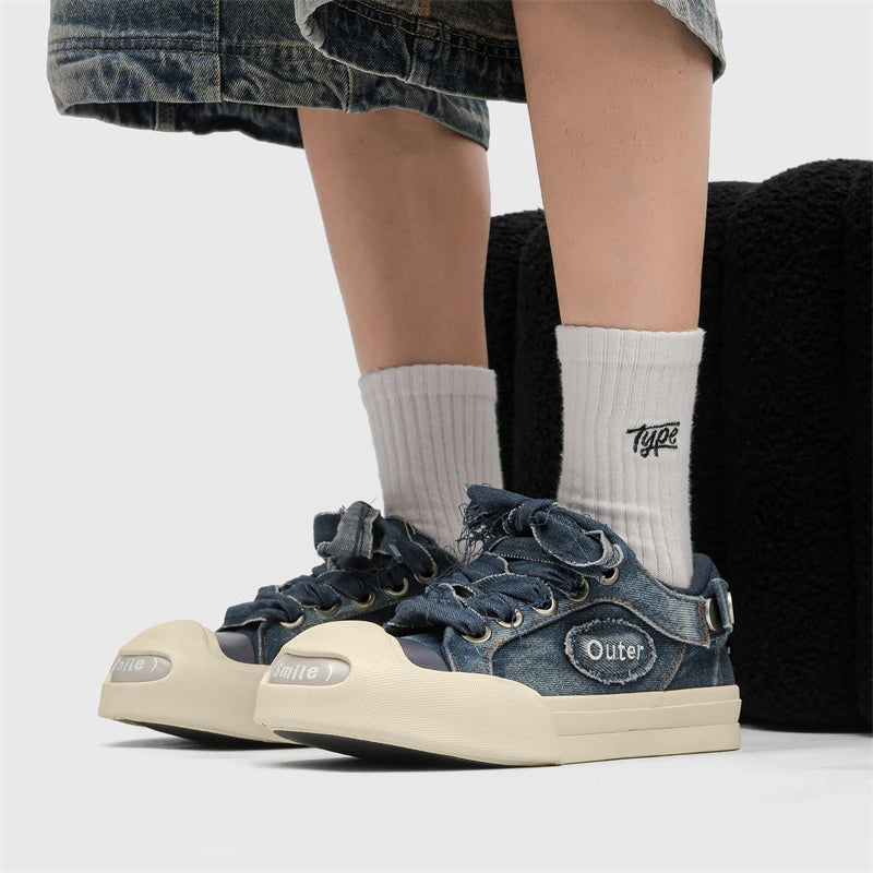 KOOPER™ Low-Top Niche Canvas Platform Sneakers – Unisex Breathable Summer Shoes