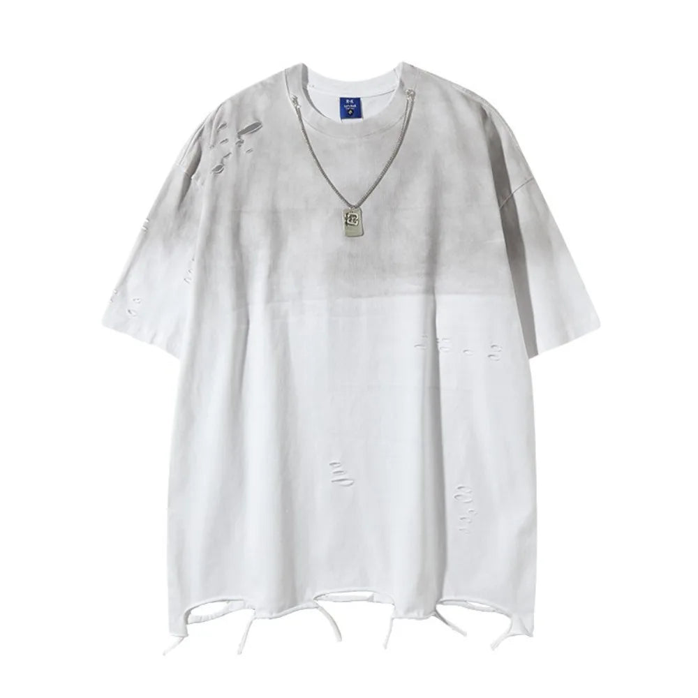 KOOPER™ Washed & Distressed High Street Tee – American Necklace Style