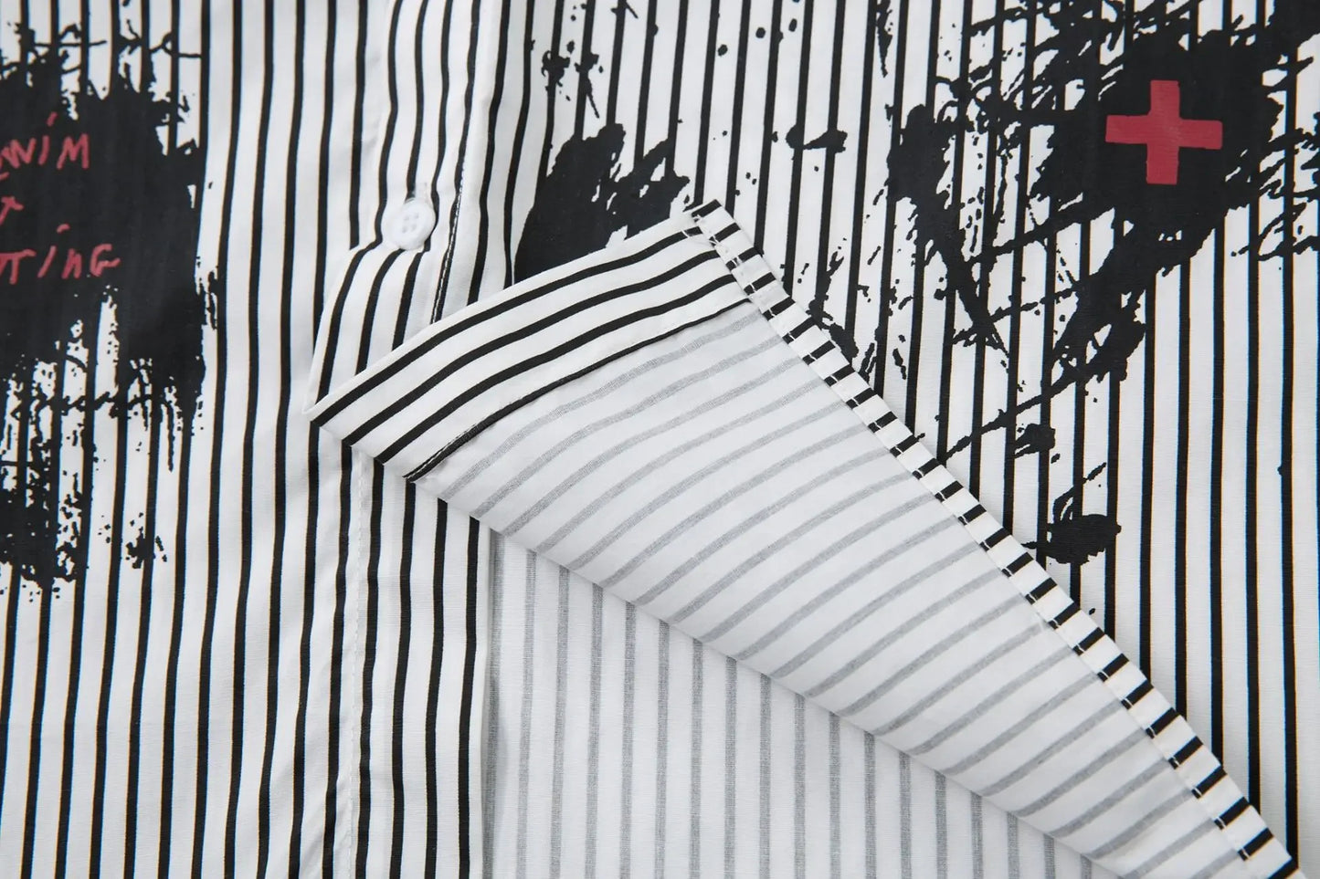 KOOPER™ Retro American Striped Shirt – Abstract Pattern Long Sleeve Streetwear