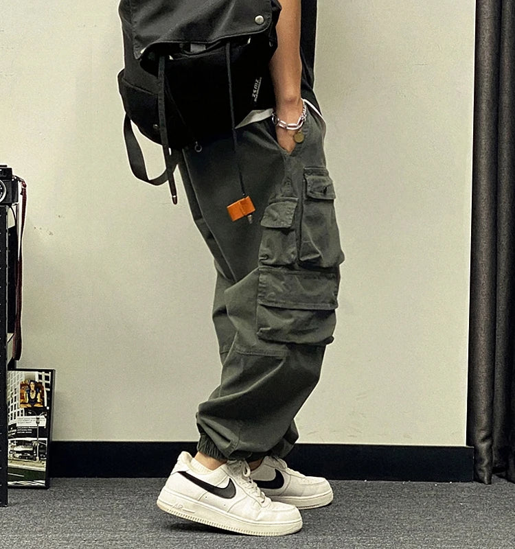 KOOPER™ American Workwear Cargo Pants – Loose Harajuku Style with Multi-Pockets