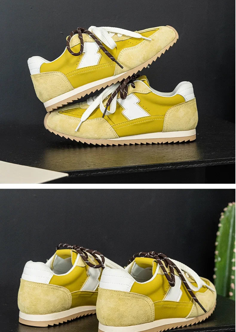 KOOPER™ Spring Summer Leather German Trainer – Lightweight & Wear-Resistant Casual Sneakers
