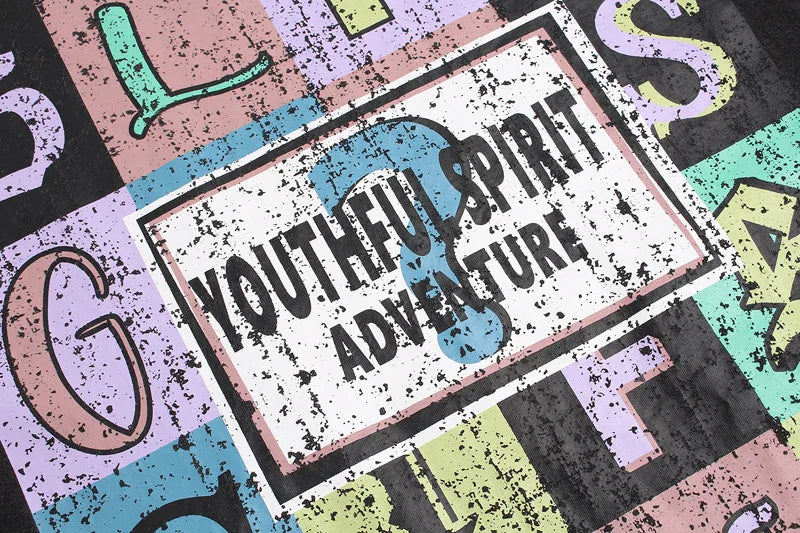 KOOPER™ Graffiti Painted Tee – High Street Hip Hop Summer Streetwear