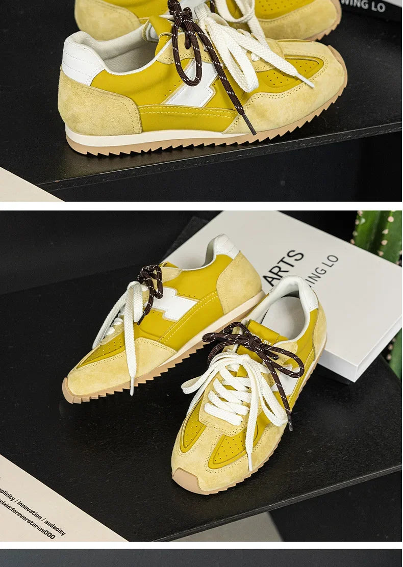 KOOPER™ Spring Summer Leather German Trainer – Lightweight & Wear-Resistant Casual Sneakers