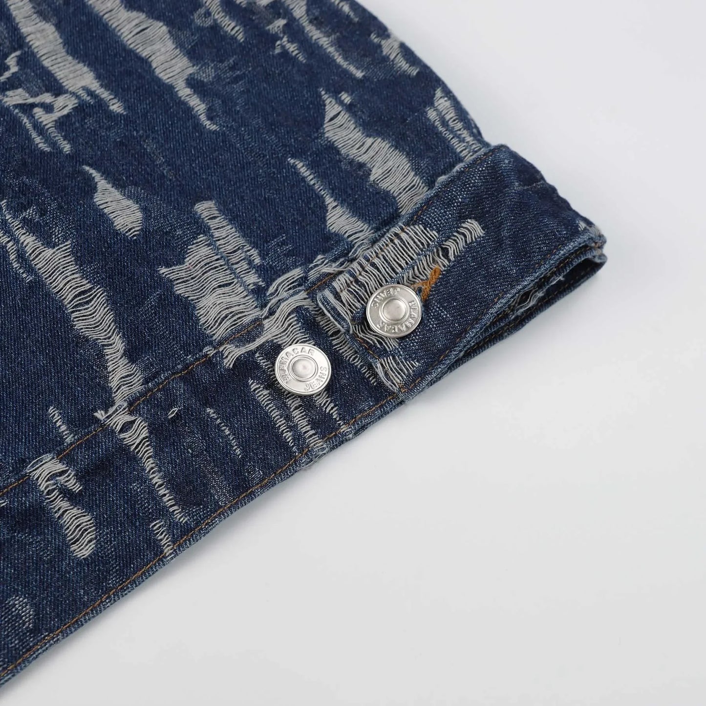 KOOPER™ Ripped Denim Hoodie – American Letter Embroidery High Street Unisex Sweatshirt