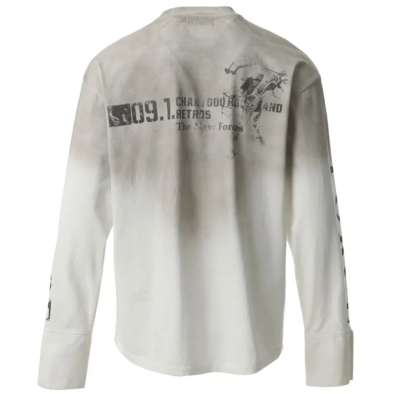 KOOPER™ Y2K Grunge Tie-Dye Long Sleeve Tee – Vintage Ripped Punk Streetwear