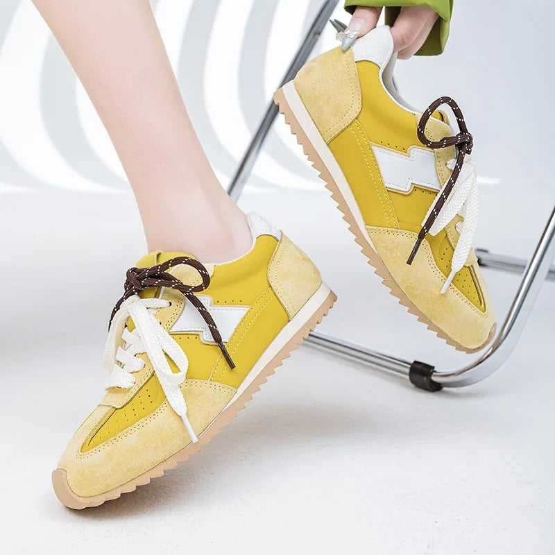 KOOPER™ Spring Summer Leather German Trainer – Lightweight & Wear-Resistant Casual Sneakers
