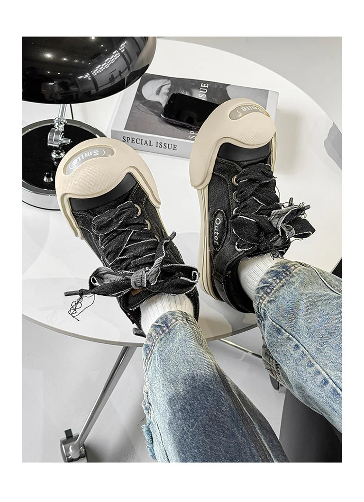 KOOPER™ Low-Top Niche Canvas Platform Sneakers – Unisex Breathable Summer Shoes