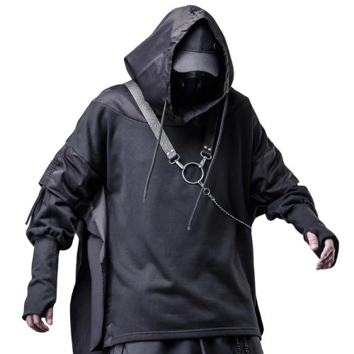 KOOPER™ Dark Wizard Hoodie – Gothic Oversized Batwing Streetwear Cloak