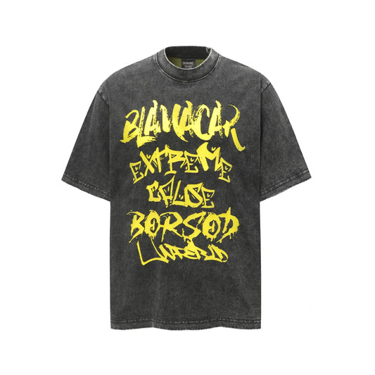 KOOPER™ High Street Letter Print Tee – Washed Vintage Summer 2025