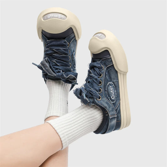 KOOPER™ Low-Top Niche Canvas Platform Sneakers – Unisex Breathable Summer Shoes