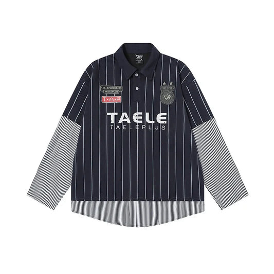 KOOPER™ Spring Casual Baseball Stripe Sweatshirt – Oversized Streetwear Pullover
