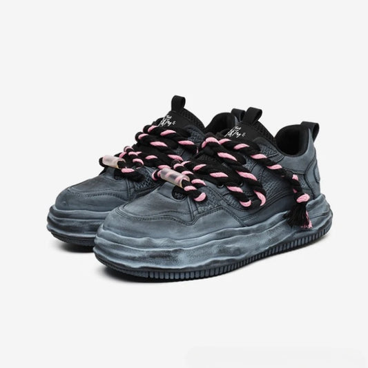 KOOPER™ Retro Y2K Dirty Punk Skate Sneakers – Unisex Platform Streetwear
