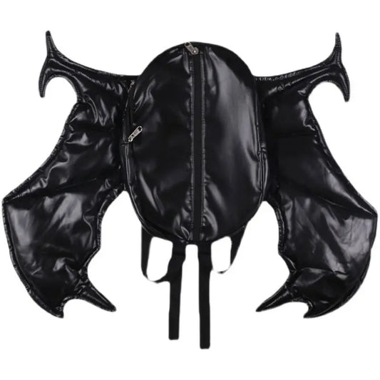 KOOPER™ Y2K Bat Backpack – Bold Streetwear PU Leather Bag