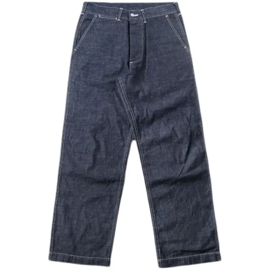 KOOPER™ Bronson CCC P40 Selvedge Denim Dungarees – Military Utility Loose Fit Jeans