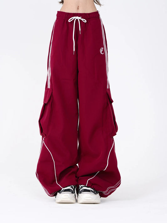 KOOPER™ Street Dance Wide-Leg Pants – Trendy Hip Hop Workwear with Pockets